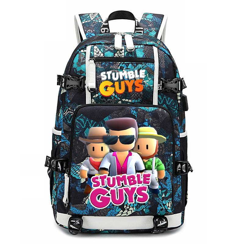 

Game Stumble Guys Collision Party Peripheral Printed Student School Bag Camo Bag Sports Bag Backpack average size
