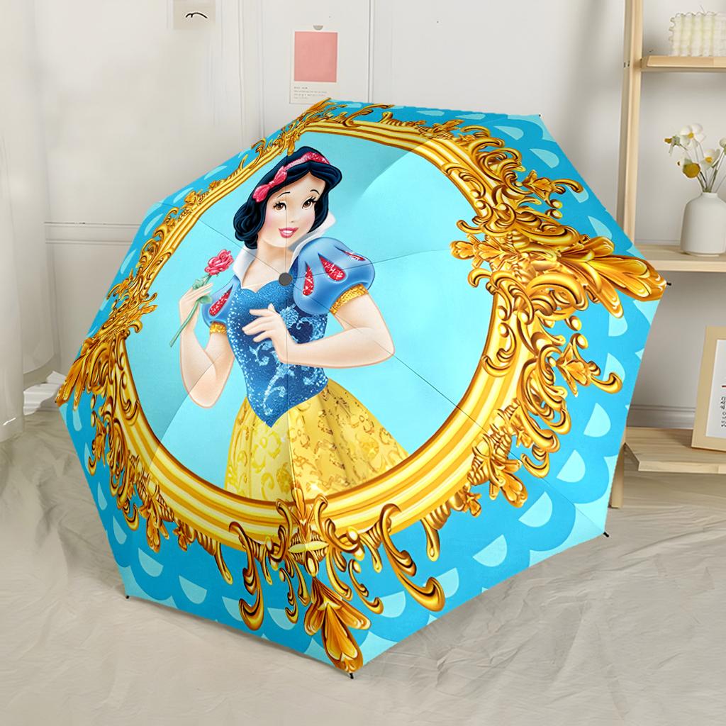 Snow White Royal Garden Automatic Umbrella Compact & Durable 8-Rib Design Compact Design Travel Essential Outdoor Accessory