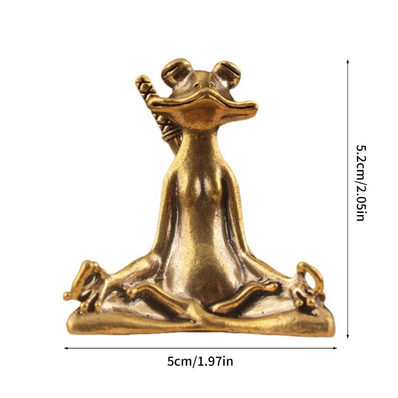 Meditating Yogas Frogs Statue Figurine Home Decorative Accent Decors Ornament for Living Room Bedroom Desktop Decors