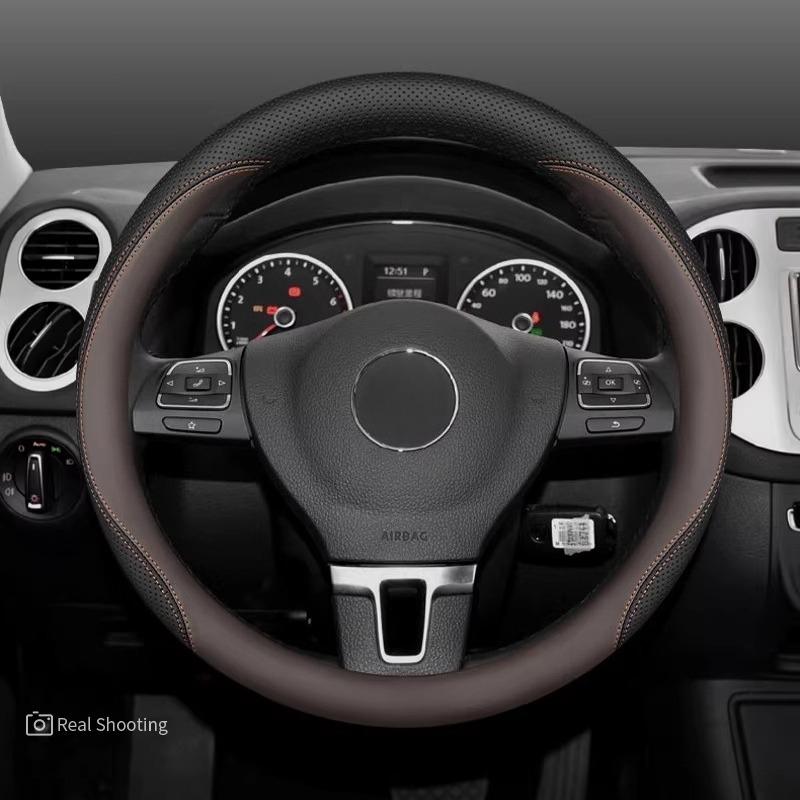 Pro VW Volkswagen Tera Teramont Potah Volantu Kůže Ultratenký Protiskluzový Prodyšný Potah Madla Auta Interiérové Doplňky