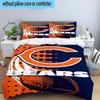 Set Biancheria da Letto 3 Pezzi Chicago Bears Stampa 2D (Include 1 Copripiumino + 2 Federe Senza Imbottitura), Decorazione camera da letto, Regalo ventilatore