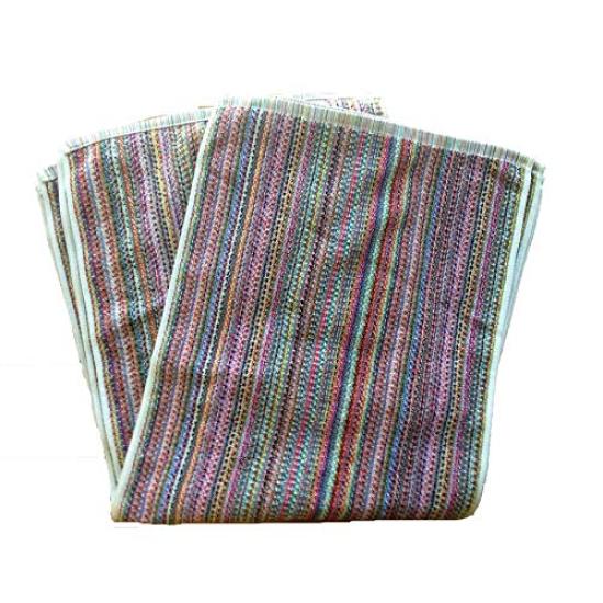 Imabari-Restgarn, bunt gestreiftes Gesichtshandtuch-Set mit 5 Imabari-Handtüchern