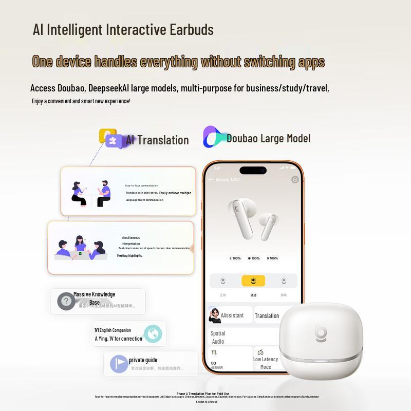 Baseus MS1 Flagship AI Noise Cancelling Semi-In-Ear Wireless Earbuds
