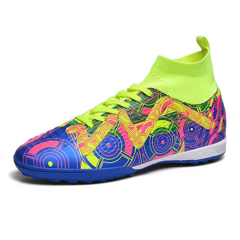 Foreign trade new high-top football shoes AG long nail football shoes TF broken nail training shoes football men