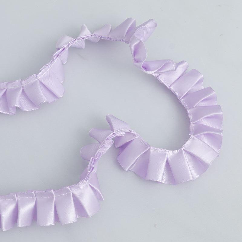 Crafting Materials Elegant Multifunction 2.5cm Single Polyester Ruffled Lace Clothing Skirt Doll DIY Craft Hat Jewelry Accessories Home Decoration