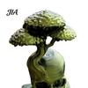 Halloween Spooky Table Centerpiece 3D Printed Tree of Life Skull Figurine, Gothic Desktop Ornament for Modern Minimalist Shelf Accent Home Office