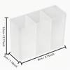 Transparent 3 Grid Wall Storage Box – Self Adhesive No Drill Organizer for Makeup Brushes, Lipstick, Pens, Perfume, Bathroom & Vanity Storage