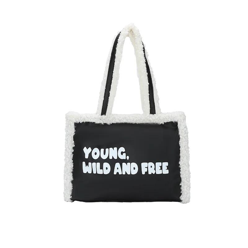 

Retro feminine shoulder bag for lambswool retro casual western bag armpit bag luxury brand new fashion