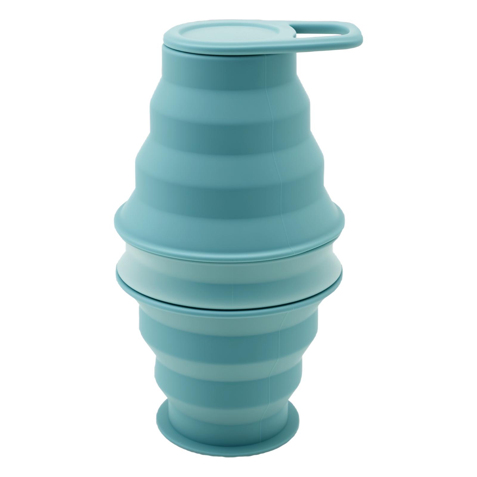 

Silicone Water Bottle 500ml Reusable Foldable Water Bottle for Gym Travel Camping Hiking Camping Collapsible Sport Bottles 500ml чернил синий