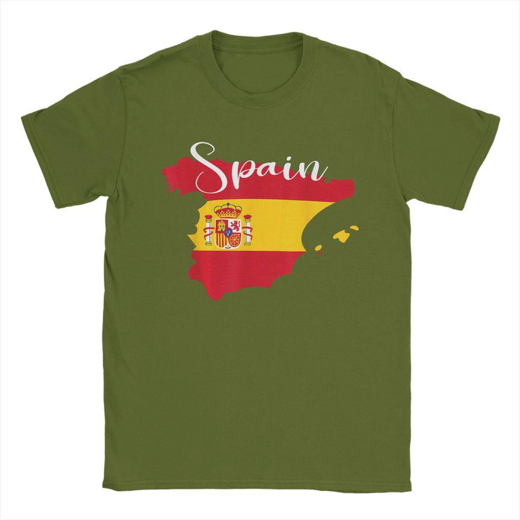 Spanish Flag T Shirt Summer Cotton T Shirts For Mens Trending Casual Tshirt Short Sleeve Awesome Tees