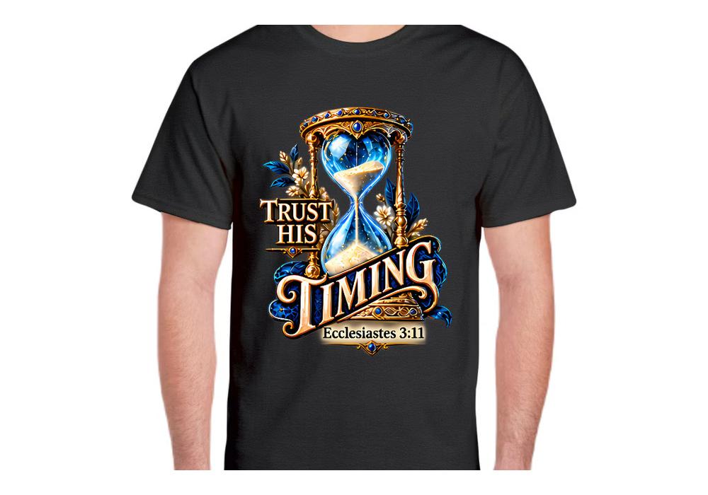 Jesus, Trust his Timing! Vintage Style, T-shirt Unisex T-Shirt