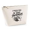 Toiletry Bag - PLANETEE - I Can't Minimalist - 100% Beige Cotton - 3 L - Metal Zip