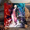 1PC Anime Samurai Warrior's Journey Flannel Blanket Gift, Suitable for Both Men And Women, Soft Ideal for Beds And Sofa, Birthday Or Christmas Gift