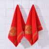Wedding towel, pure cotton engagement, wedding red happy characters can be equipped with gift box, wedding souvenir towel