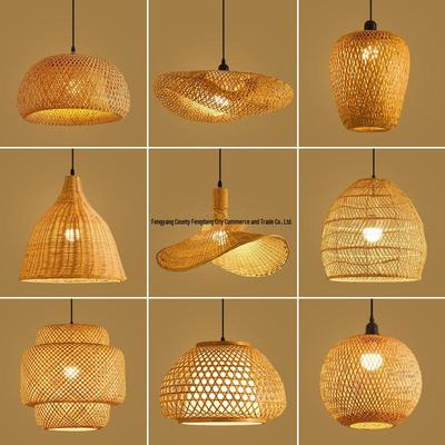 Zen Style Bamboo Rattan Pendant Light for Tea Rooms and Restaurants