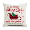 Red and Black Plaid Christmas Pillow Case Linen Print Home Lumbar Support Office Cushion