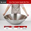 Extra Thick Stainless Steel Double Ear Wok - Large Round Bottom Pot for Commercial Kitchens, Gas Stove Compatible