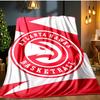Atlanta Basketball Tæppe Flonel Plaid til Sofa, Indendørs, Camping, Stue, Kontor, Stol og Seng Blød Fødselsdagsgave