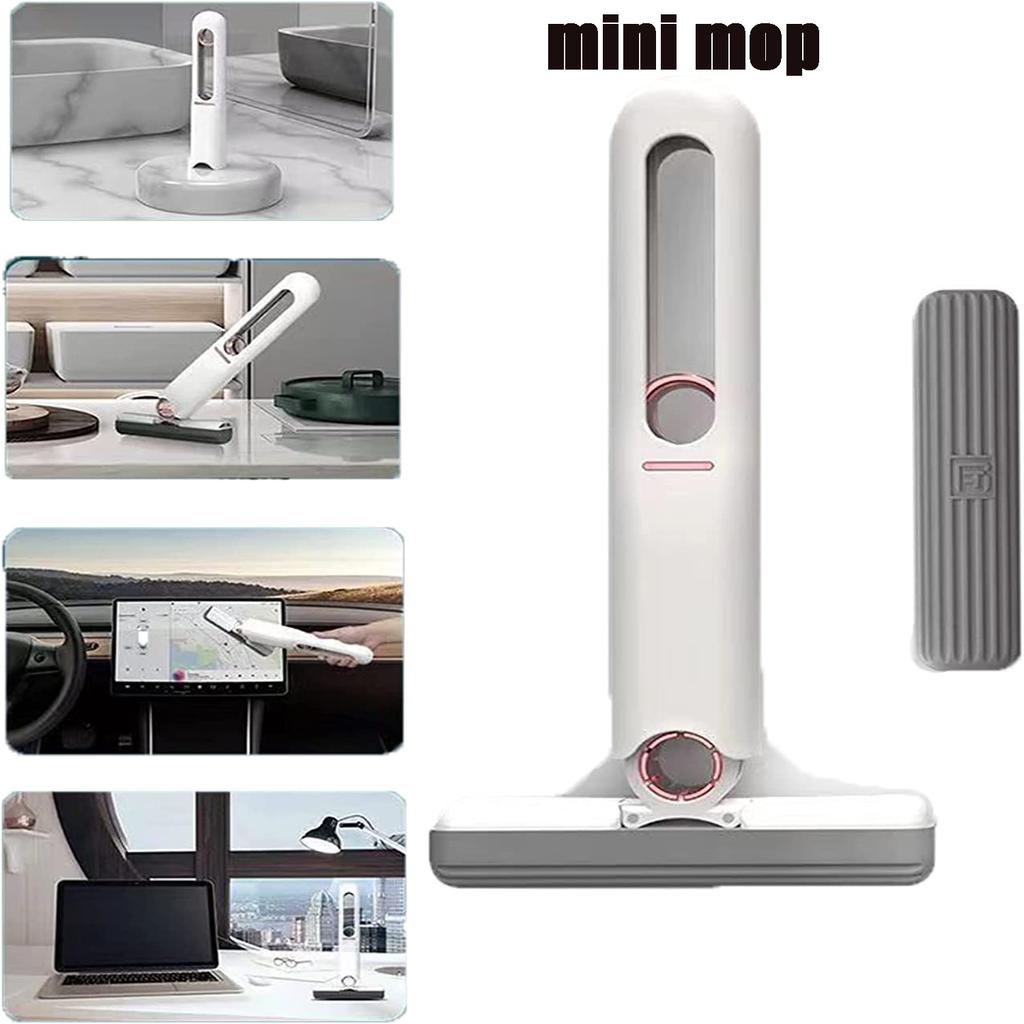 Portable Squeeze Mop Mini Cleaning Mops Handheld Kitchen Desk Bathroom Window Glass Sponge Cleaner Home Cleaning Tools
