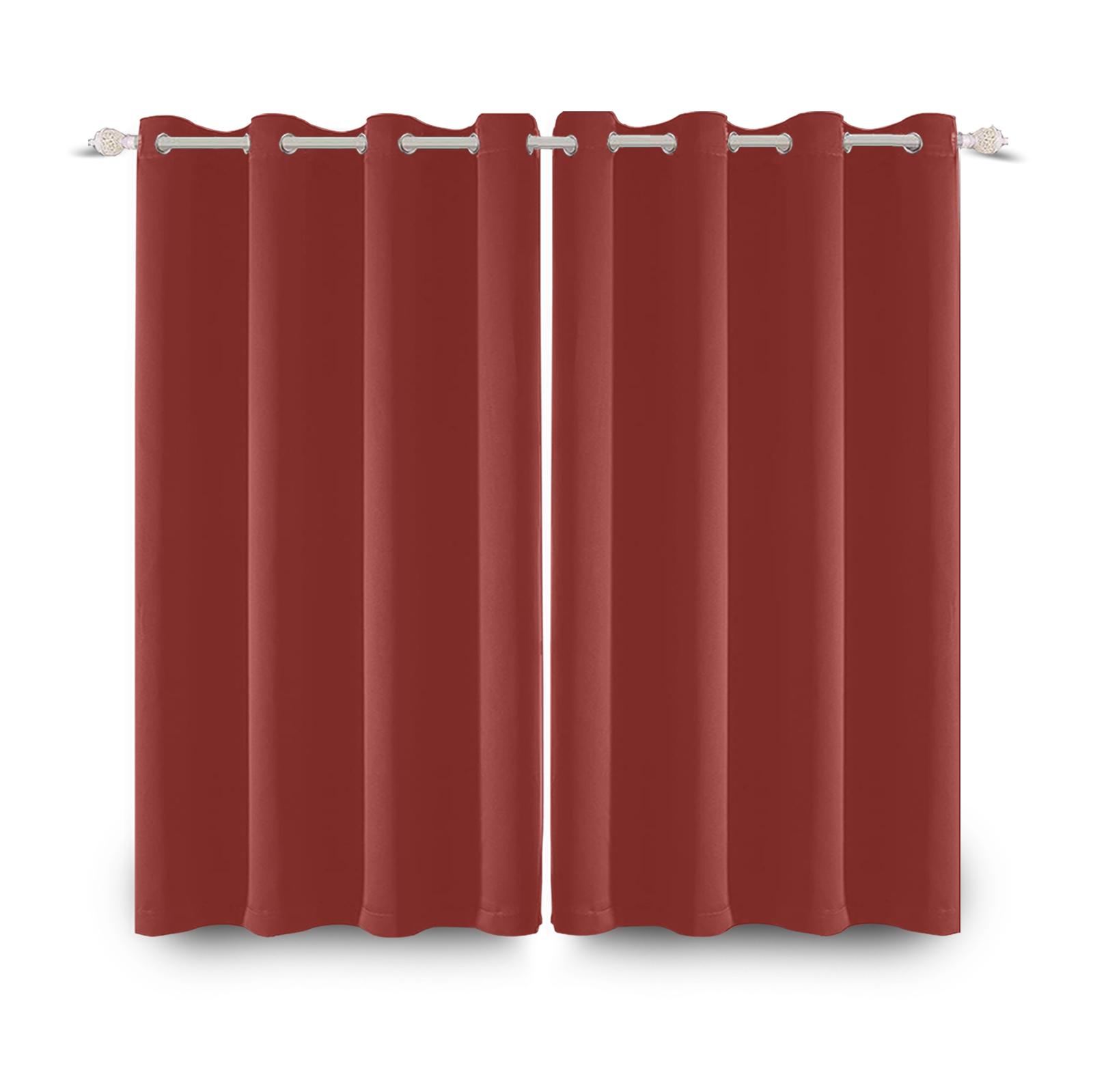 

Solid Color Curtains Simple Style Window Can Be Bedroom Living Room Interior Curtain Blackout Polyester Ideal For Area W100*H130(CM)-Grommet top&2PCS
