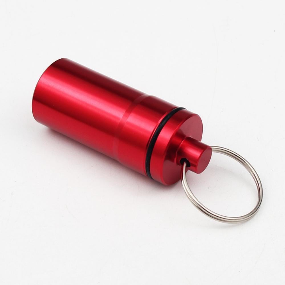 New Mini Portable Pill Box Case Holder Keychain Waterproof Aluminum Container Tablet Storage for Purse Outdoor Camping Travel