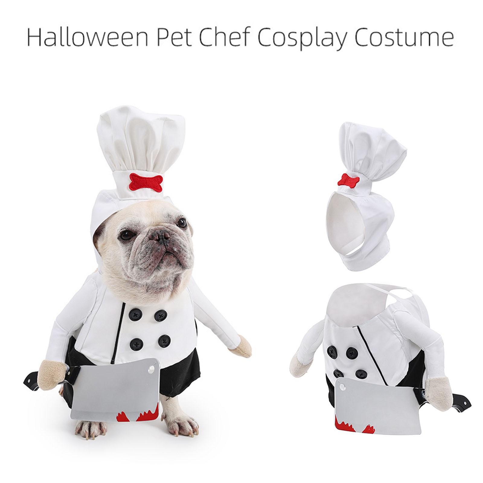 

Spooky & Fun Halloween Pet Costume! Transform Your Furry Friend Into A Hilarious Knife-Wielding Chef With This Realistic Fake Knife Accessory. One Size белый
