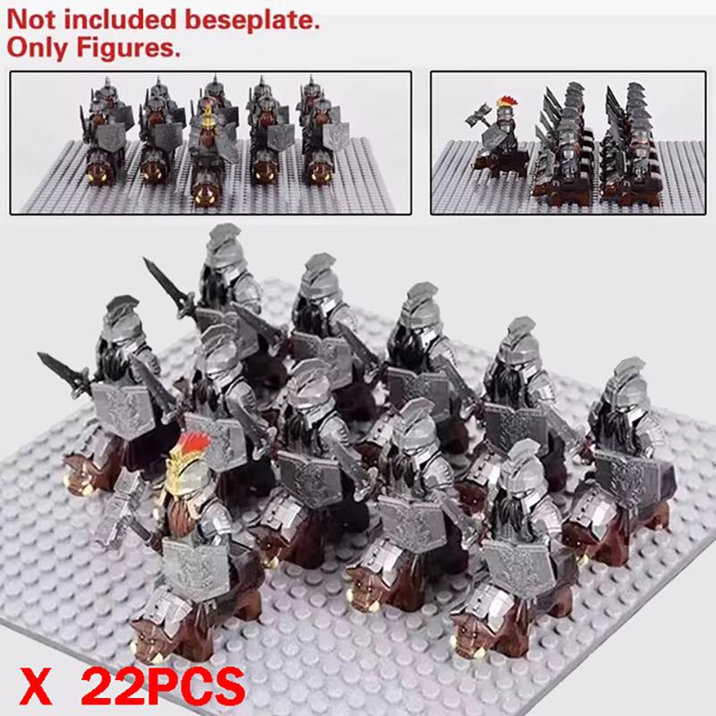 Medieval Dwarf Wild Boar Chariot Army Figures Set Mini Lord Building Blocks Bricks Toy