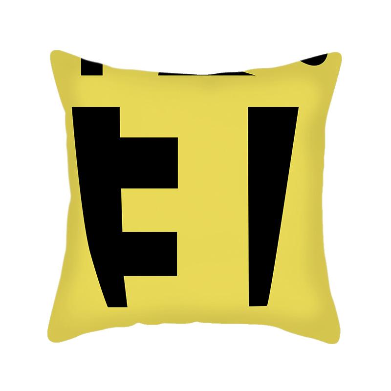 Nordic Cushion Pillow Geometric Linen Pillow Cover Yellow European Nordic Ins Style Cushion Cover