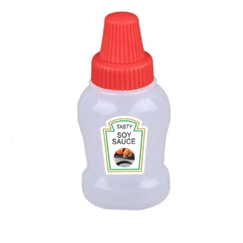 1PC Mini Condiment Squeeze Bottle Cartoon Plastic Tomato Honey Condiment Container Lunch Box Accessories Sauce Spice Bottle