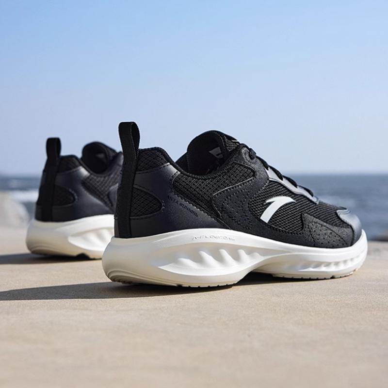 Anta Star Cloud 2 Comfortable Versatile Non-Slip Wear-Resistant Low-Top Casual Short Distance Running Shoes Women sneaker Black 922525570-4