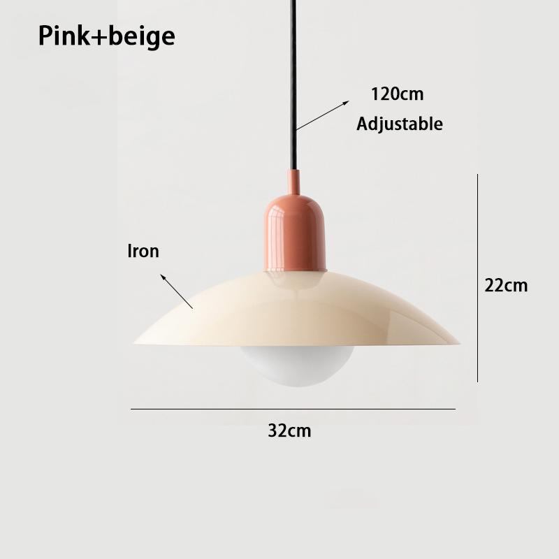 Mid-style Nordic Color Macron Cining Room Bedroom Lighting Chandelier Simple Modern Bauhaus Dining Table Chandelier Study Lamp