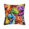 Colorful Smiling Cartoon Dinosaur Pillow Case Kawaii Pillow Cover Design Pillowcases For Couch Sofa Bedroom