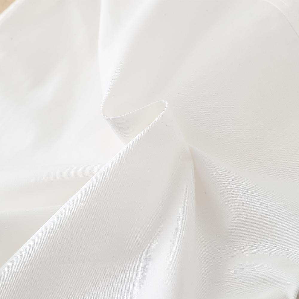 Boys Shirt White Cotton Long Sleeve Clothes for Toddler Boys Casual Top for Kids Aged 2-6 School Children