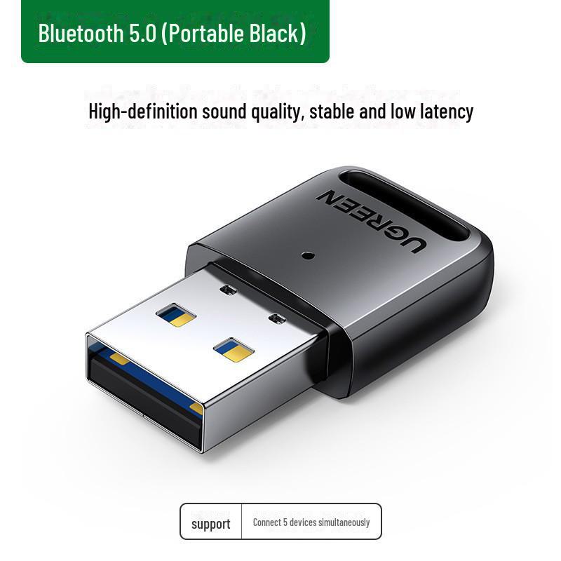 Greenlink Bluetooth 5.0 USB Adapter for Desktop and Laptop Computers (Windows 7/10)