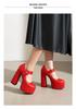 Zapatos de Tacón Alto Mary Jane con Hebilla Cuadrada de Plataforma 2026 - Zapatos de Escenario de Tacón Grueso con Correa Única para Mujer