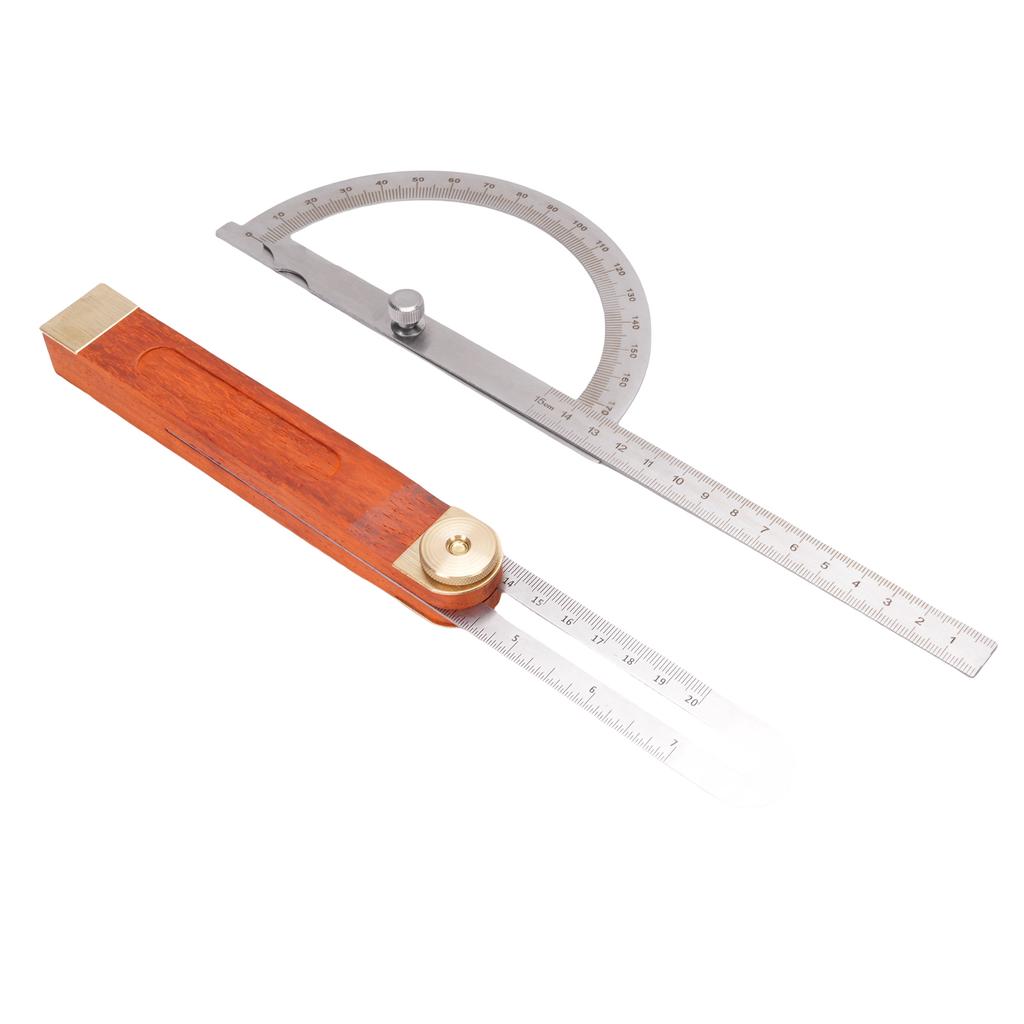Angle Finder Protractor Kit Stainless Steel Brass Wood Adjustable Angle Protractor Ruler T Bevel
