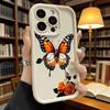 Butterfly Orange Rose Art Shockproof Soft Phone Case For Xiaomi Redmi Note 15 14 13 12 11 10 9 8 Pro Anti-Slip Anti-Fall Cover