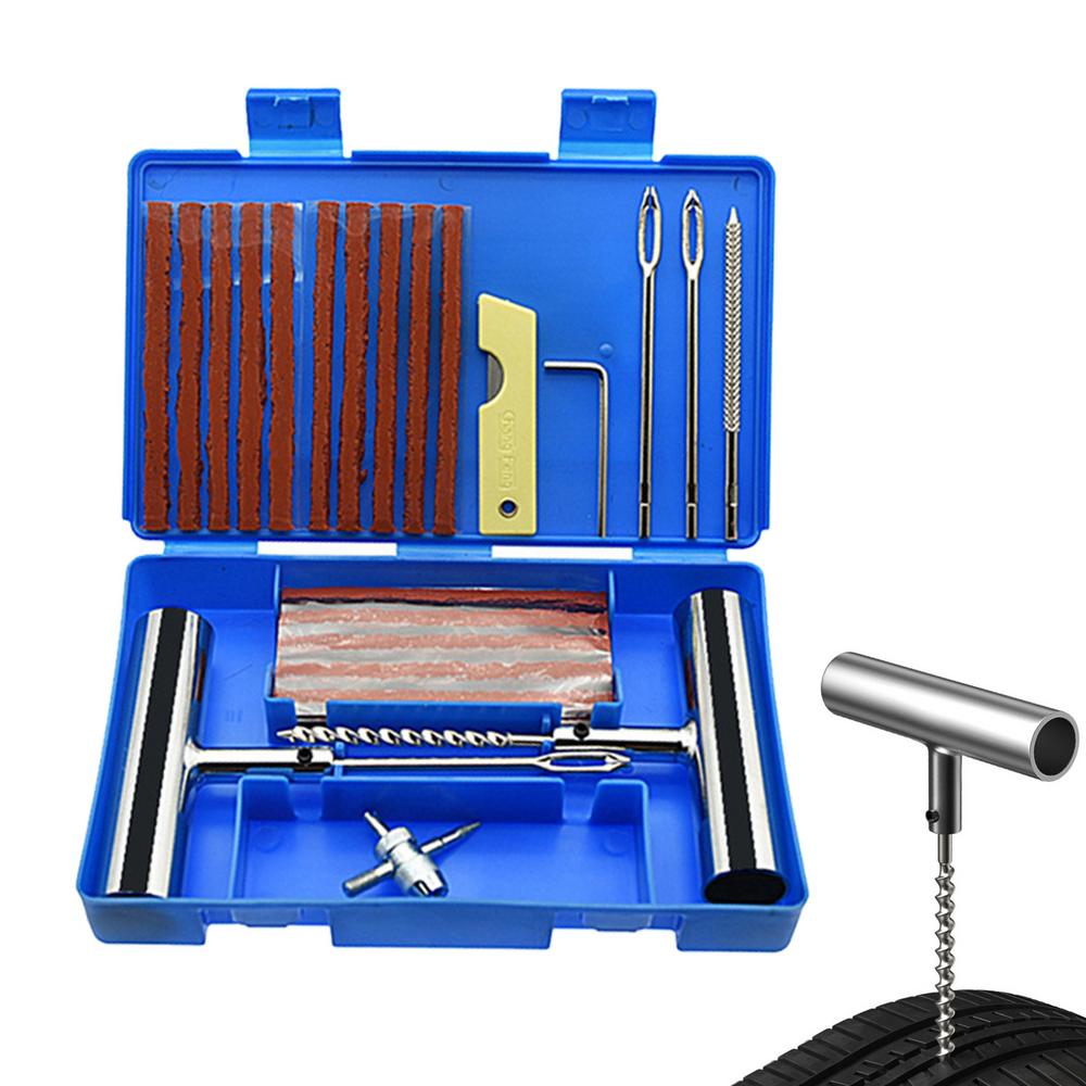 Plug Patch Tire Repair Kit Flat Tire Puncture Repair Kit Portable And Effective Heavy Duty Patch Kit Repair Tire Kit For