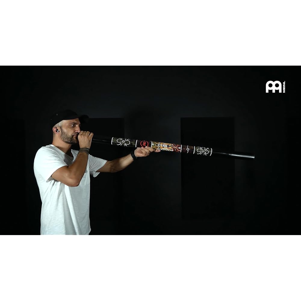 MEINL Percussion Didgeridoo 47" Accordatura in Legno/E Nero DDG1-BK [Prodotto Giapponese Ufficiale]