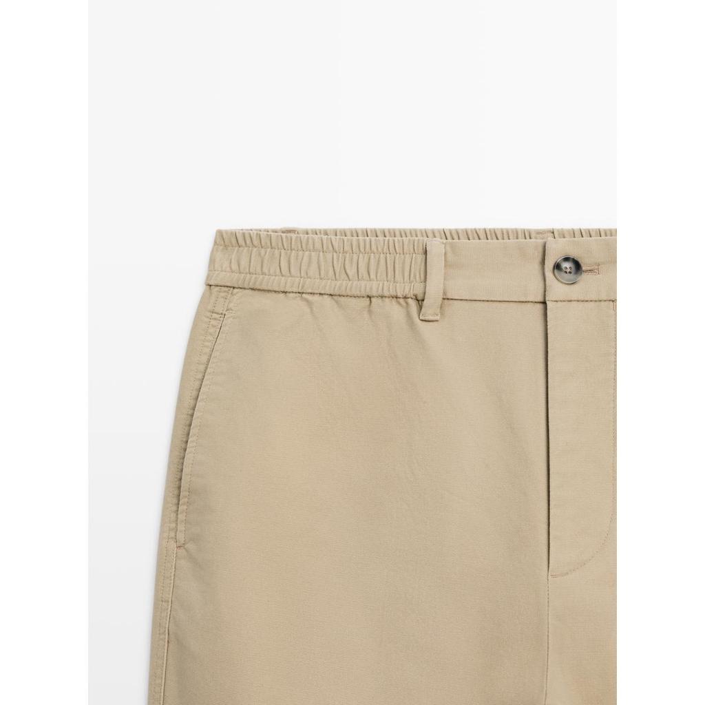 Masimodutti Cotton Blend Jogger Fit Pants