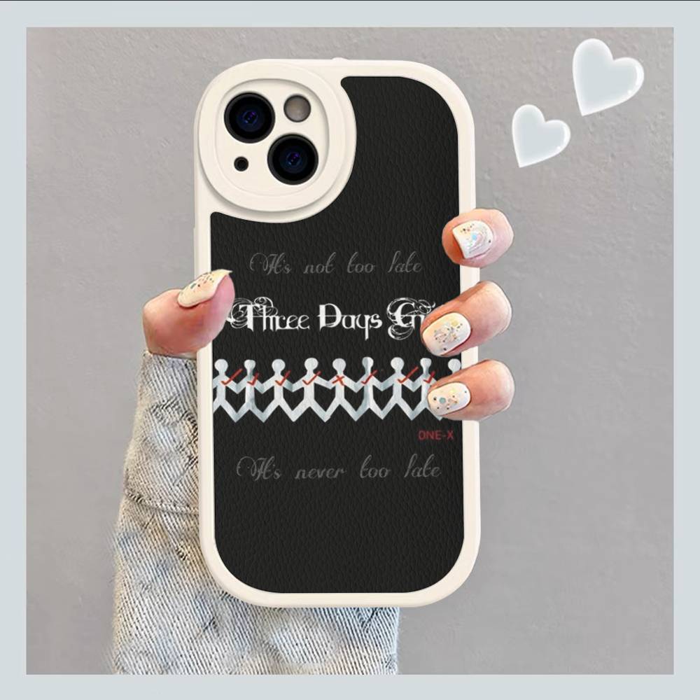

Classic Vintage Three Days Grace Band Phone Case For IPhone 16 15 14 11 12 13 Pro Max Plus Back Leather Shell iphone 13pro