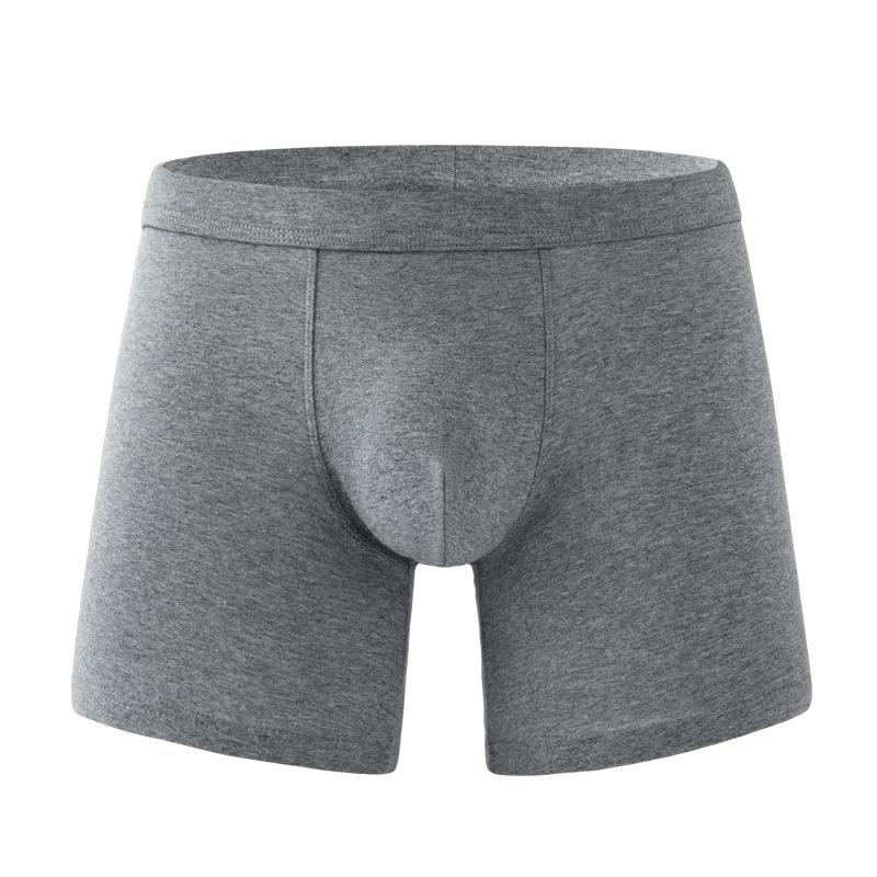 Men's Plus Long Underwear Men's Flat Angle Pure Cotton Breathable Running Long Quick Drying Shorts