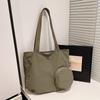 Solid Color Lightweight Women's Foldable Shoulder Bag Tote Bag