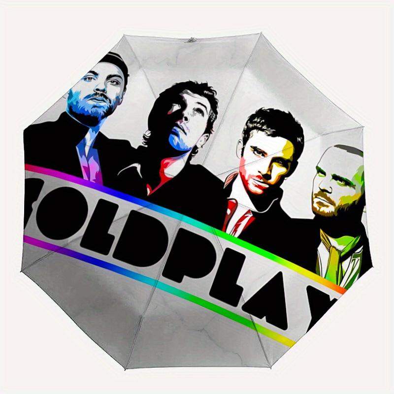 

1pc Coldplay Band Automatic Umbrella 8-Bone Design Compact Gear for Outdoor Travel, Perfect Gift for Friends yy250821073