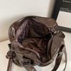 Vintage Coffee Shoulder Bag High End Lady Commute Handbag Quality Pu Leather Crossobdy Travel Tote Bag Female Big Shopping Bag