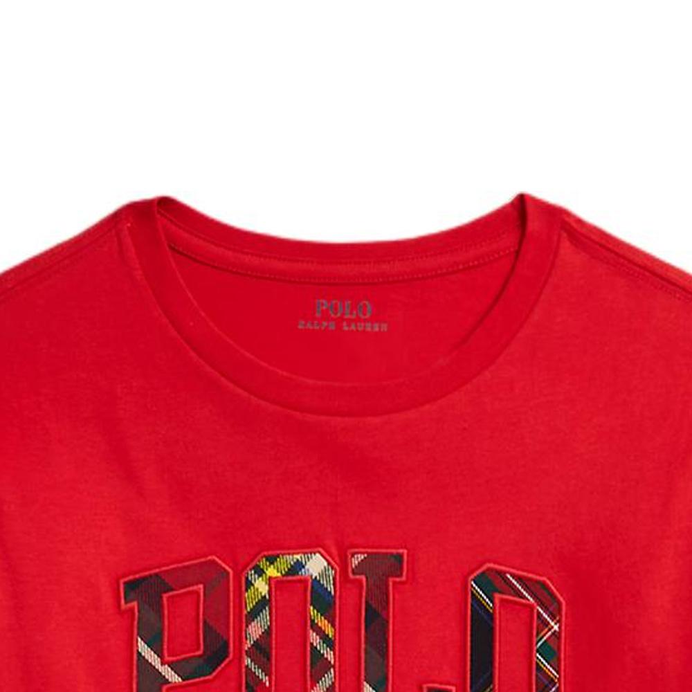 Polo Ralph Lauren Kids Letter Print Round Neck Straight Fit Long Sleeve T-Shirt Kids Tops Red CWPOTSHY8020933-600