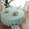 Solid Color Imitation Cotton And Linen Lace Round Dining Table Coffee Table Tablecloth Tablecloth