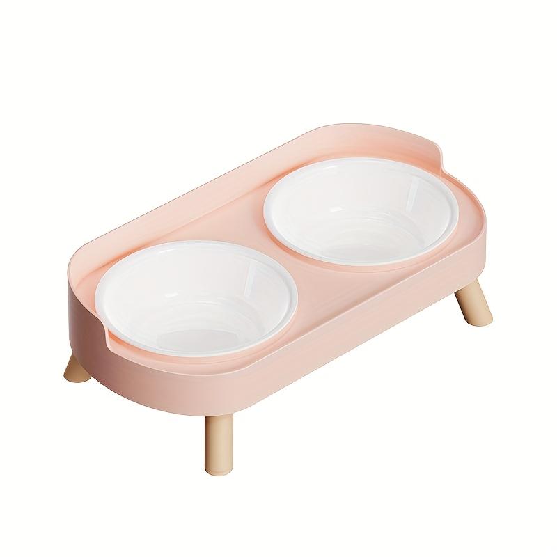 Single Set of Cat Feeding And Drinking Bowls with Dual Bowls, Various Colors And Styles for Dog Bowls, Suitable for All Pets
