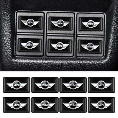 3D Epoxy Resin Emblem Stickers Decals Interior Auto Accessories For MINI Cooper JCW WORKS R55 R56 F55 F56 R57 R58 R59 R60 Q8