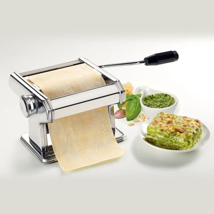 Machine à pâtes manuelle - metaltex - 3 fonctions - inox - 19.5 x 19 x 13.5cm - pour adultes